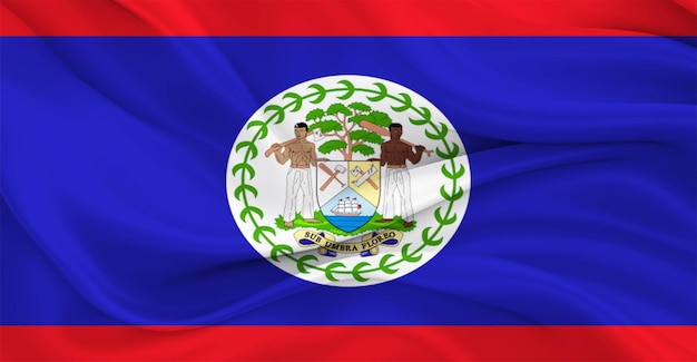 Flaga narodowa Belize Flying Effect