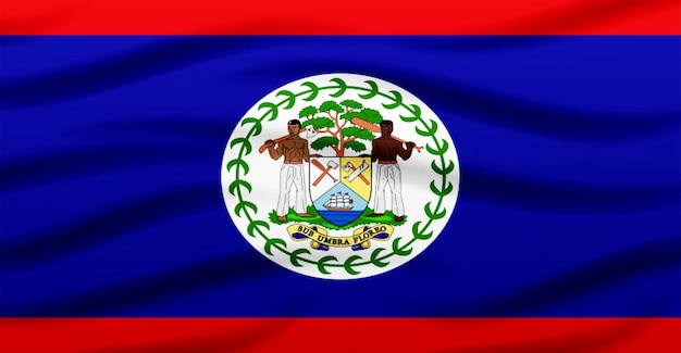 Flaga narodowa Belize Flying Effect