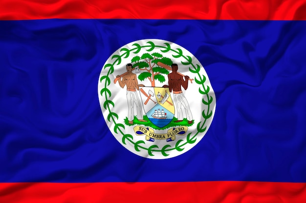 Flaga narodowa Belize Tło z flagą Belize