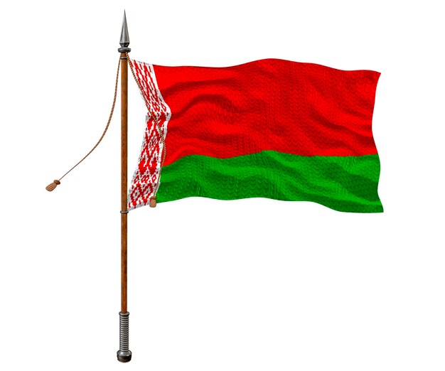 Flaga narodowa Białorusi Tło z flagą Białorusi