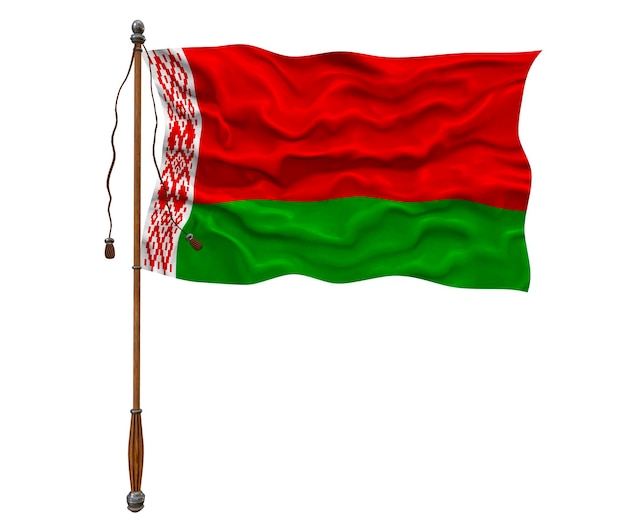 Flaga narodowa Białorusi Tło z flagą Białorusi