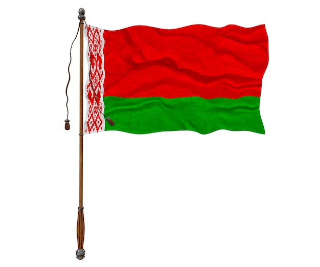 Flaga narodowa Białorusi Tło z flagą Białorusi