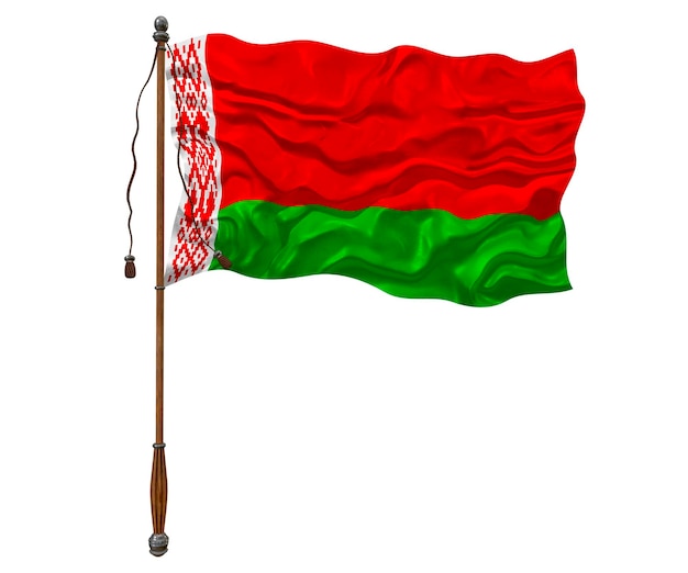 Flaga narodowa Białorusi Tło z flagą Białorusi