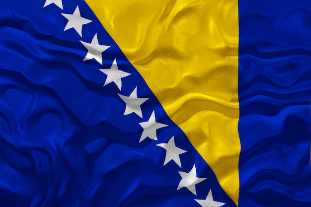 Flaga narodowa Bośni i Hercegowiny Tło z flagą Bośni i Hercegowiny