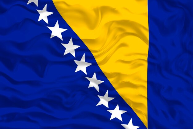 Flaga narodowa Bośni i Hercegowiny Tło z flagą Bośni i Hercegowiny