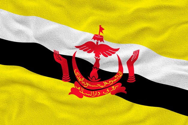 Zdjęcie flaga narodowa brunei tło z flagą brunei