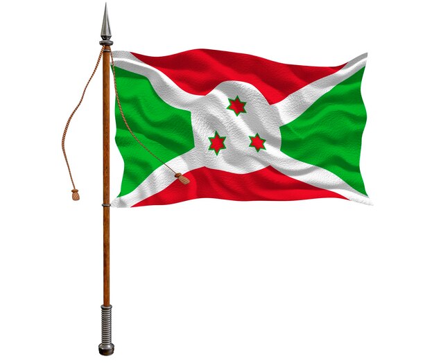 Flaga narodowa Burundi Tło z flagą Burundi
