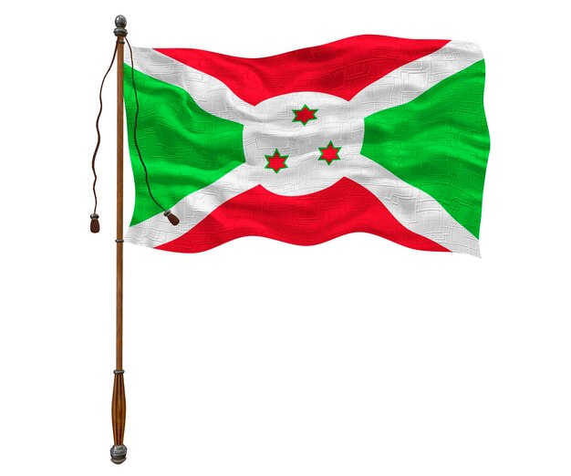 Flaga narodowa Burundi Tło z flagą Burundi