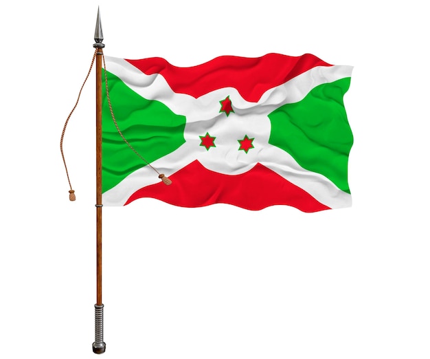Flaga narodowa Burundi Tło z flagą Burundi