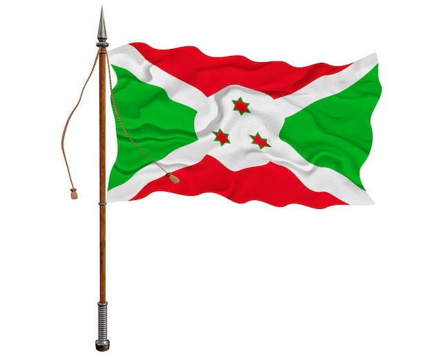 Flaga narodowa Burundi Tło z flagą Burundi