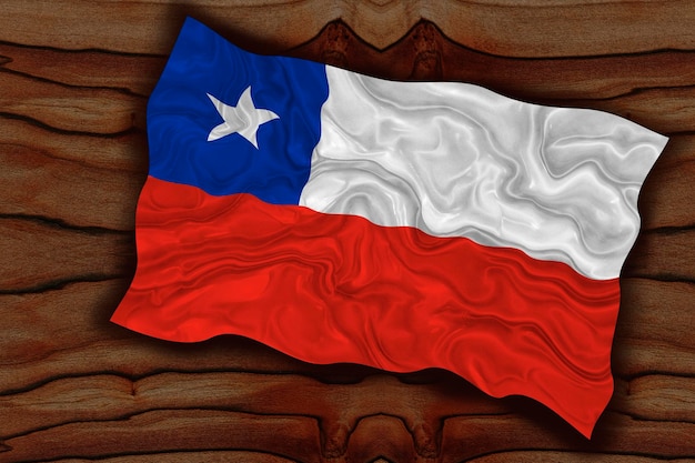 Flaga narodowa Chile Tło z flagą Chile
