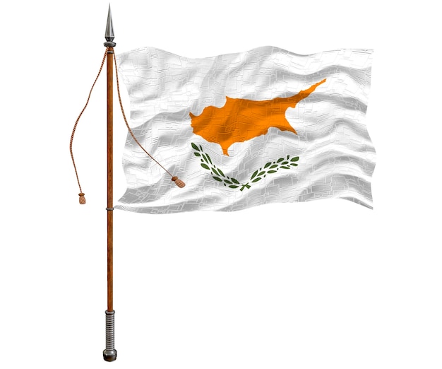 Flaga narodowa Cypru Tło z flagą Cypru