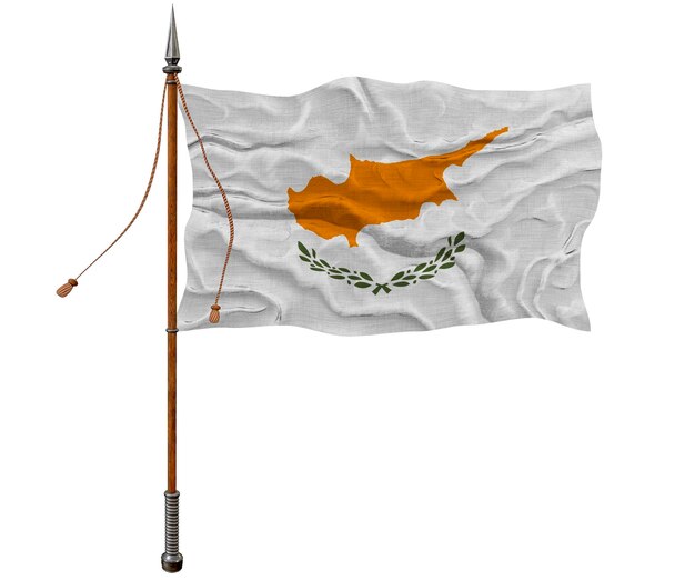Flaga narodowa Cypru Tło z flagą Cypru