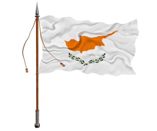 Flaga narodowa Cypru Tło z flagą Cypru