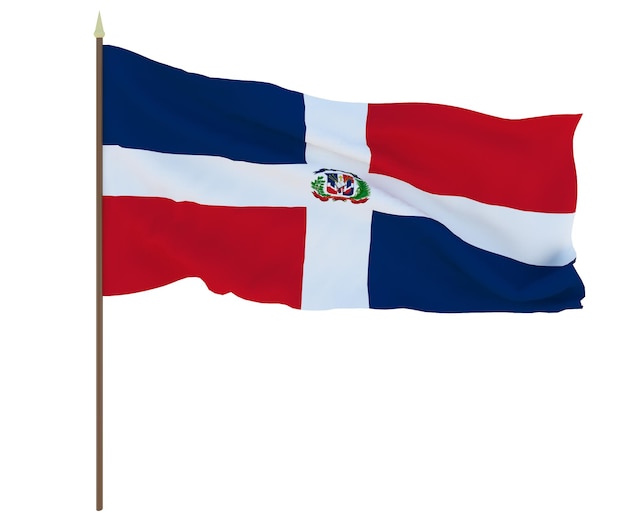 Flaga narodowa Dominikany Tło dla redaktorów i projektantów Święto narodowe