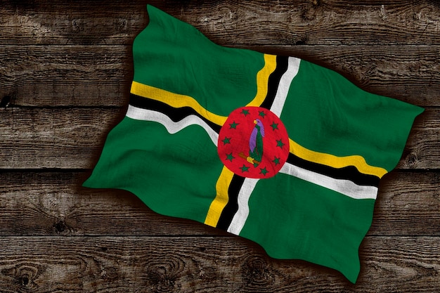 Flaga narodowa Dominiki Tło z flagą Dominiki