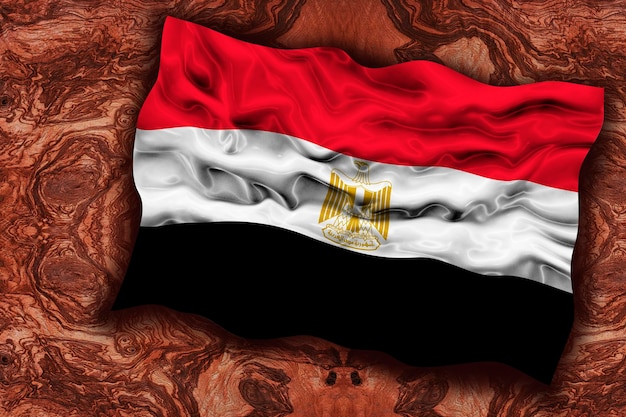 Zdjęcie flaga narodowa egiptu tło z flagą egiptu