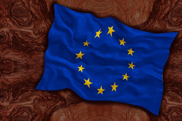 Flaga narodowa Europy Tło z flagą Europy