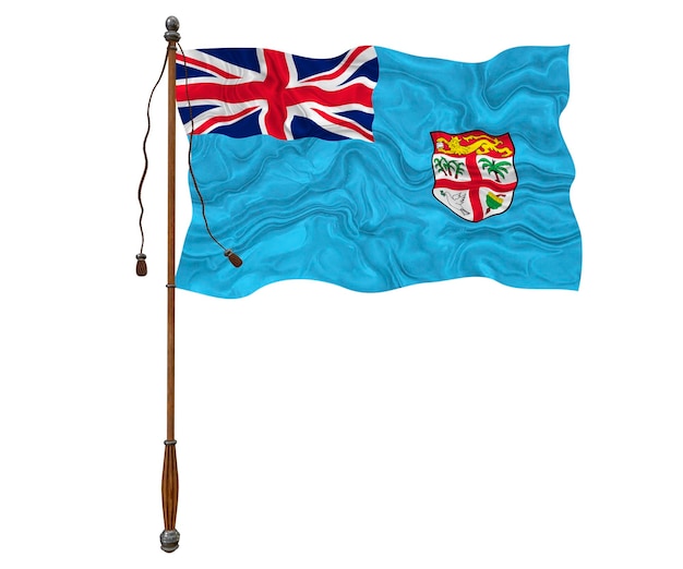Zdjęcie flaga narodowa fidżi tło z flagą fidżi