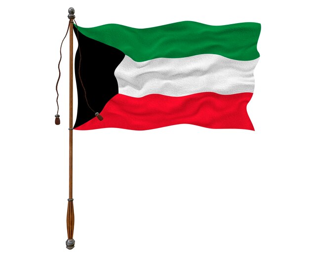 Flaga narodowa Flaga Kuwejtu Tło z flagą Flaga Kuwejtu