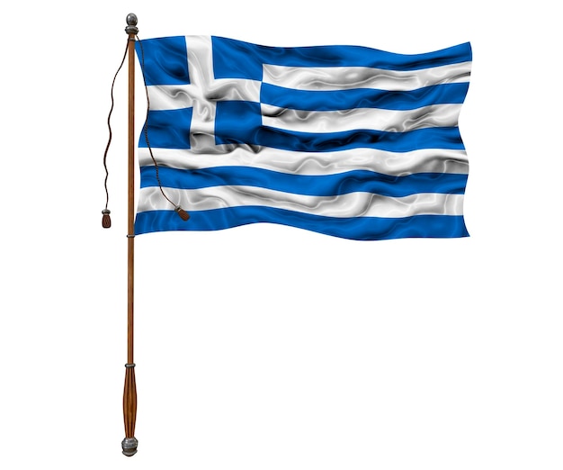 Flaga narodowa Grecji Tło z flagą Grecji