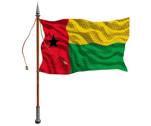 Flaga narodowa Gwinei Bissau Tło z flagą Gwinei Bissau