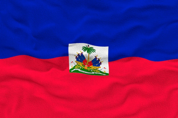 Zdjęcie flaga narodowa haiti tło z flagą haiti