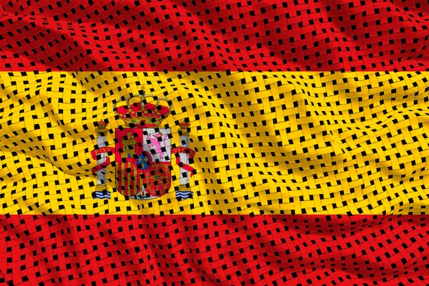 Flaga narodowa Hiszpanii Tło z flagą Hiszpanii