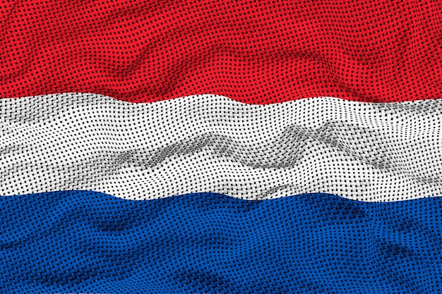 Flaga narodowa Holandii Tło z flagą Holandii