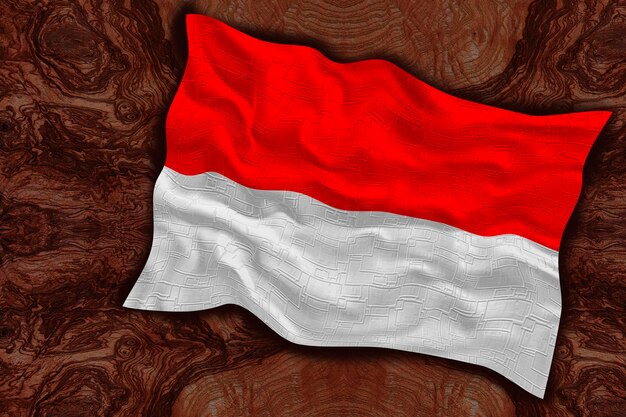 Flaga narodowa indonezji Tło z flagą indonezji