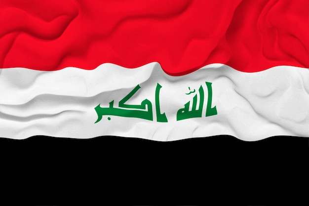 Flaga narodowa Iraku Tło z flagą Iraku