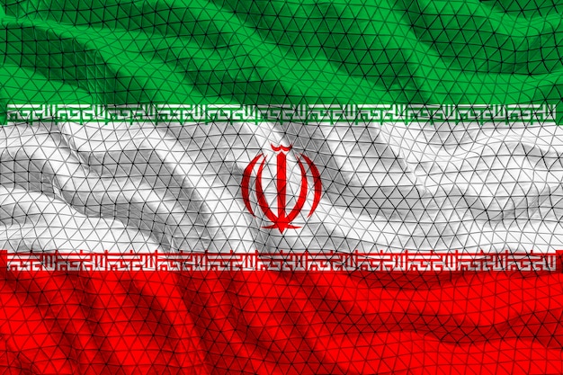 Flaga narodowa Iranu Tło z flagą Iranu