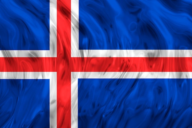 Zdjęcie flaga narodowa islandii tło z flagą islandii