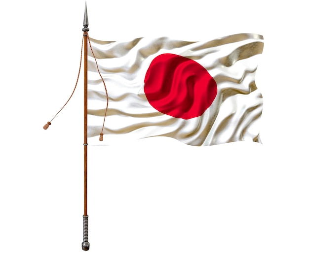 Zdjęcie flaga narodowa japonii tło z flagą japonii