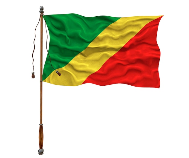 Flaga narodowa Kongo brazzaville Tło z flagą Kongo brazzaville
