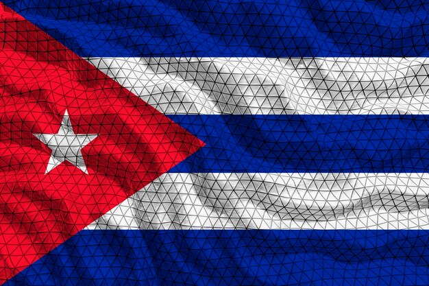 Flaga narodowa Kuby Tło z flagą Kuby