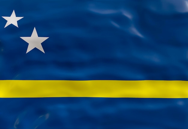 Flaga narodowa Kuracao Tło z flagą Kuracao