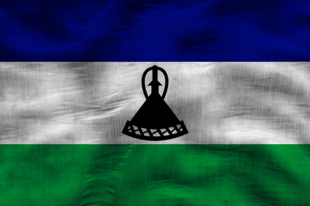 Flaga narodowa Lesotho Tło z flagą Lesotho