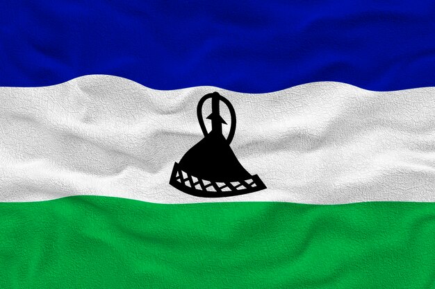 Flaga narodowa Lesotho Tło z flagą Lesotho