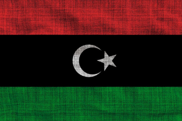 Flaga narodowa Libii Tło z flagą Libii
