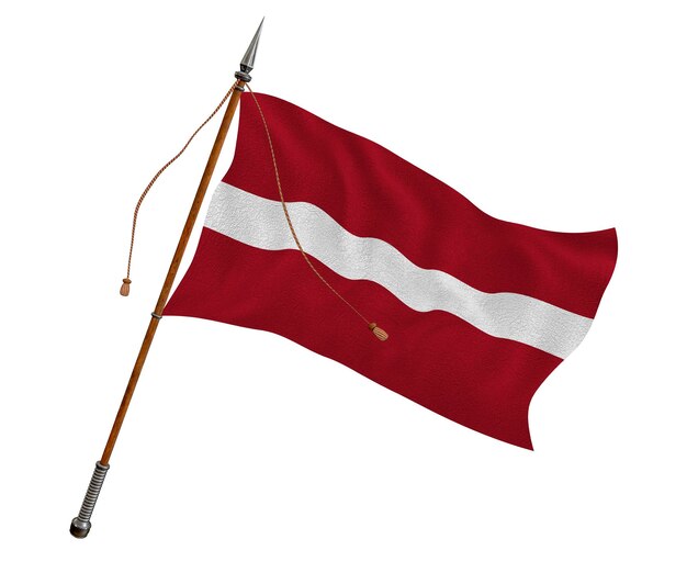 Zdjęcie flaga narodowa łotwy tło z flagą łotwy