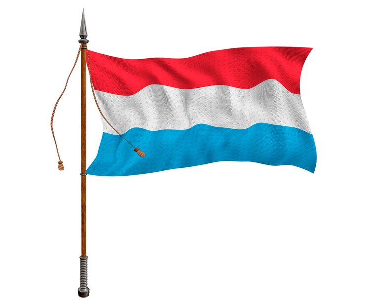 Zdjęcie flaga narodowa luksemburga tło z flagą luksemburga