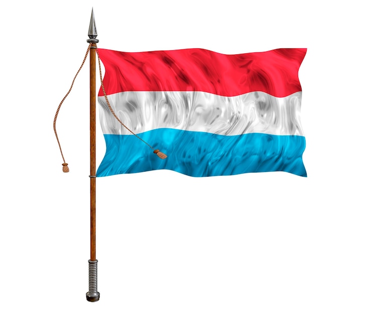 Zdjęcie flaga narodowa luksemburga tło z flagą luksemburga