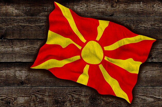 Flaga narodowa Macedonii Tło z flagą Macedonii