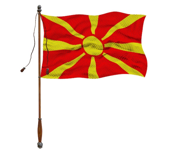 Zdjęcie flaga narodowa macedonii tło z flagą macedonii