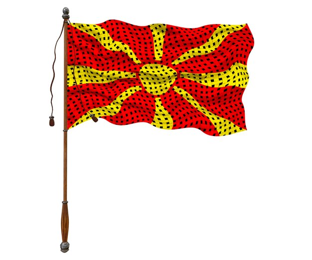 Flaga narodowa Macedonii Tło z flagą Macedonii