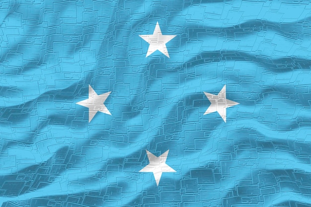 Flaga narodowa Mikronezji Tło z flagą Mikronezji