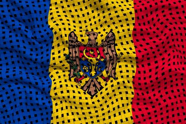 Flaga narodowa Mołdawii Tło z flagą Mołdawii