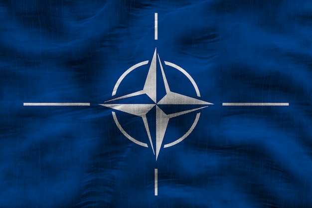 Flaga narodowa NATO Tło z flagą NATO