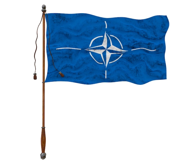 Flaga narodowa NATO Tło z flagą NATO
